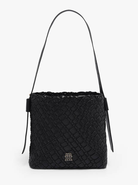 Sac Porté épaule Th Braided Polyester Tommy hilfiger Noir th braided AW18160