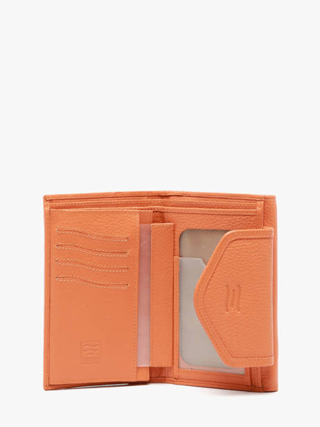 Portefeuille Caviar Cuir Crinkles Orange caviar 15020 vue secondaire 1