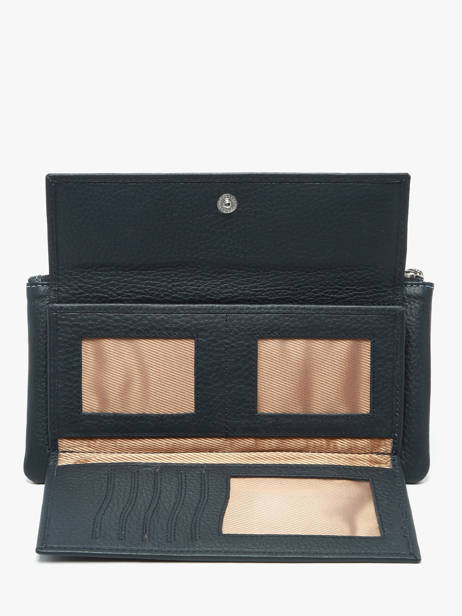 Portefeuille Caviar Cuir Crinkles Bleu caviar 14104 vue secondaire 2