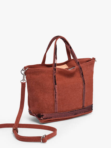 Sac Bandoulière Baby Cabas Lin Paillettes Vanessa bruno Rouge cabas lin 31V40410 vue secondaire 2