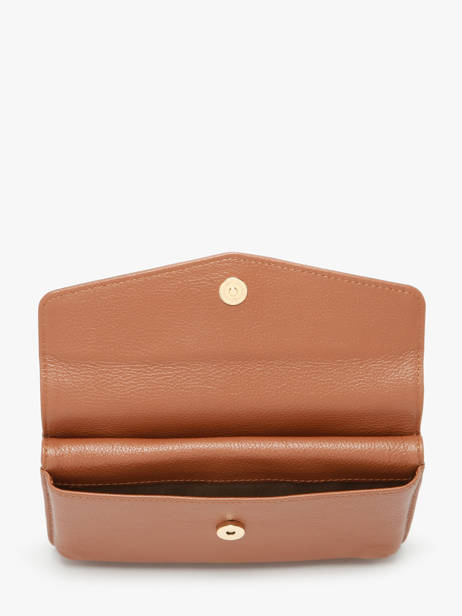 Sac Pochette Luna Cuir Avec Chaînette Amovible Hexagona Marron luna 688422 vue secondaire 2