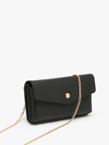 Sac Pochette Luna Cuir Avec Chaînette Amovible Hexagona Noir luna 688422 vue secondaire 1