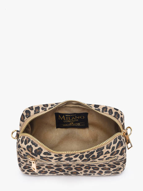 Sac Bandoulière Velvet Leopardo Cuir Milano Beige velvet leopardo VL25115 vue secondaire 3