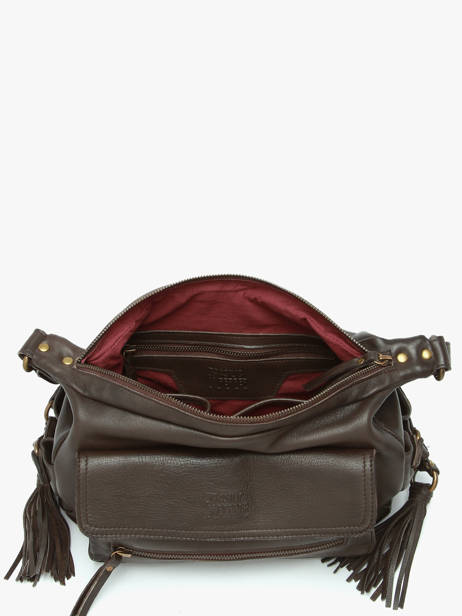 Sac Bandoulière Cow Cuir Basilic pepper Marron cow BCOW86 vue secondaire 2