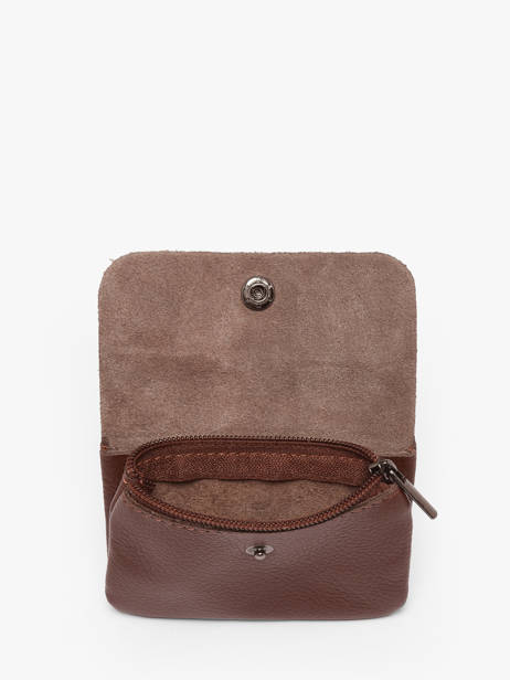 Porte-monnaie Caviar Cuir Milano Marron caviar CA23092 vue secondaire 1