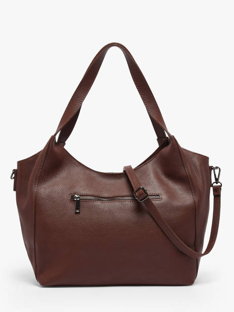 Sac Porté épaule Caviar Cuir Milano Marron caviar CA25061 vue secondaire 4