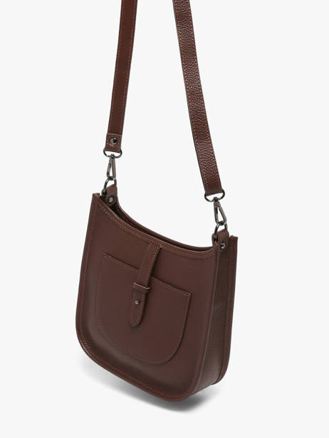 Sac Bandoulière Caviar Cuir Milano Marron caviar CA25067 vue secondaire 2