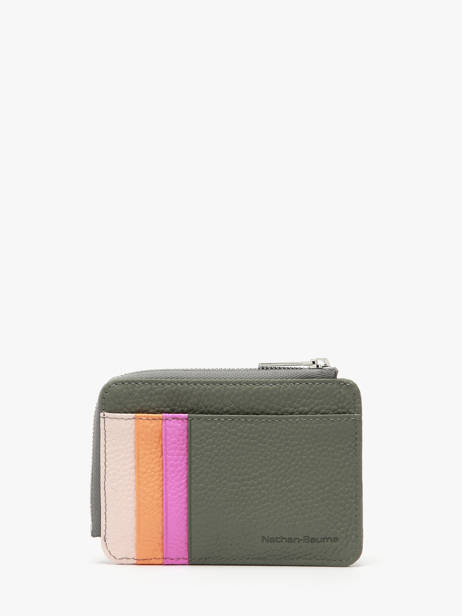 Porte-cartes Mandala Cuir Nathan baume Vert mandala M vue secondaire 2