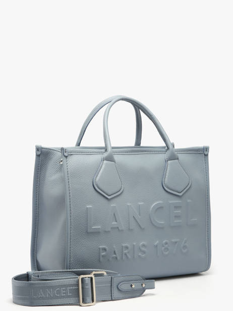 Cabas Zippé M Jour Cuir Lancel Bleu jour A12996 vue secondaire 1