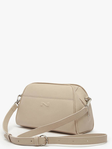Sac Bandoulière Brenda Cuir Nathan baume Beige state 2 vue secondaire 1