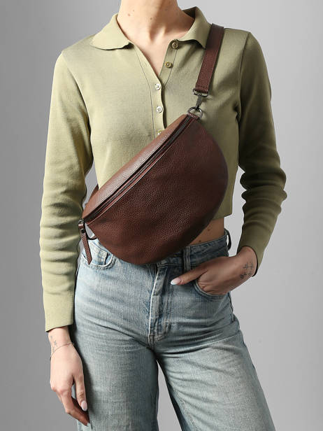 Sac Banane Caviar Cuir Milano Marron caviar CA21123 vue secondaire 1