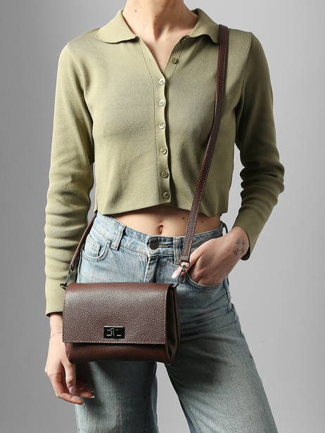Sac Bandoulière Caviar Cuir Milano Marron caviar CA24061 vue secondaire 1