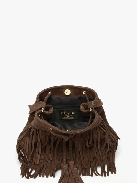 Crossbody Bag Velvet Leather Milano Brown velvet VE24116O other view 3