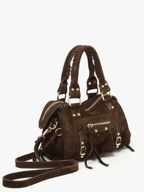 Sac Bandoulière Velvet Cuir Milano Marron velvet VE24092O vue secondaire 2