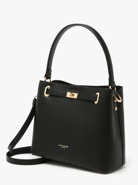 Sac Porté épaule Saffiano David jones Noir saffiano CM6829 vue secondaire 2