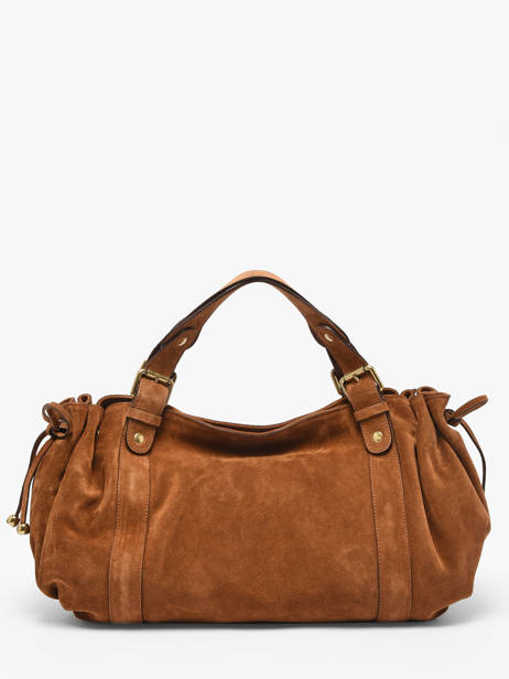 Sac 24h Cuir Velours Gerard Darel Gerard darel Marron folk DDS01407 vue secondaire 3