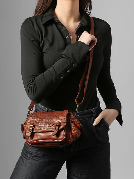 Sac Bandoulière Heritage Cuir Biba Marron heritage GAD4L vue secondaire 1