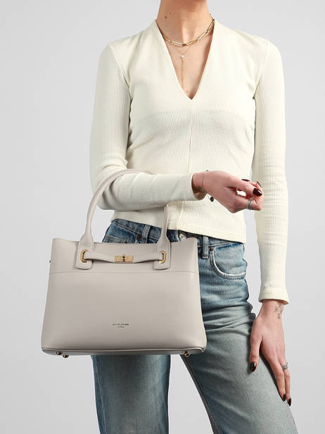 Sac Porté Main Saffiano David jones Violet saffiano CM8353 vue secondaire 1