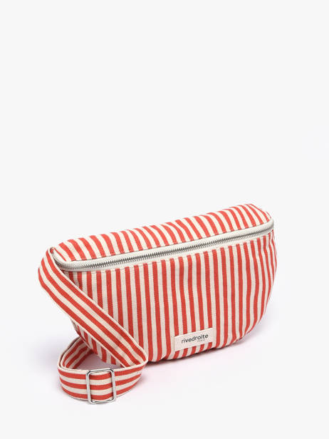 Le Sac Banane Custine Striped Coton Recyclé Rivedroite Rouge spring striped CUSTSTRI vue secondaire 2