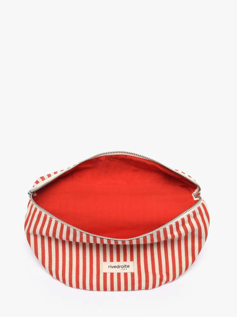 Le Sac Banane Custine Striped Coton Recyclé Rivedroite Rouge spring striped CUSTSTRI vue secondaire 3