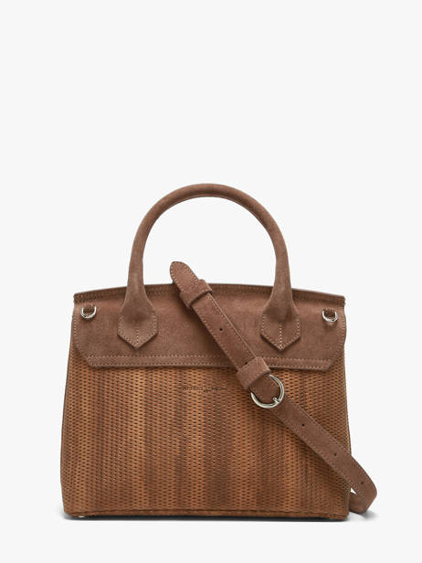 Sac Bandoulière Clarita Cuir Texturé Nathan baume Marron nathan 18TX vue secondaire 5