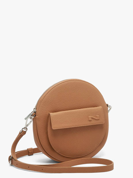 Sac Bandoulière Dorine Cuir Nathan baume Marron nathan 32PO vue secondaire 2