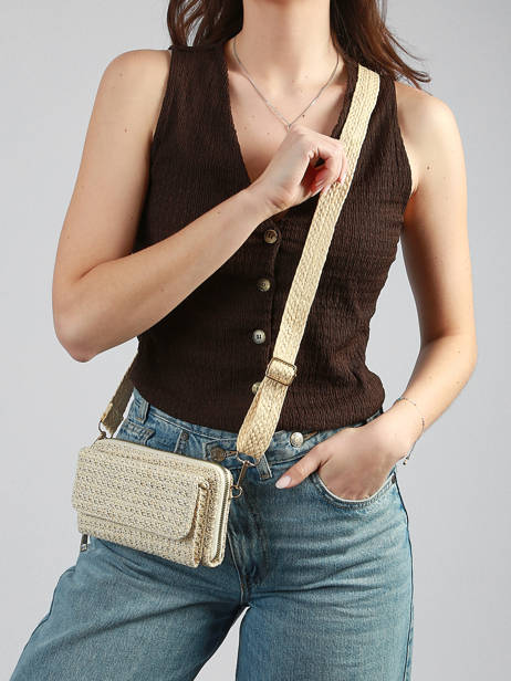 Ccrossbody Wallet Miniprix Beige raphia 1460 other view 1