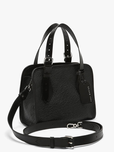 Sac Porté Main Vintage Cuir Paul marius Noir vintage S vue secondaire 2
