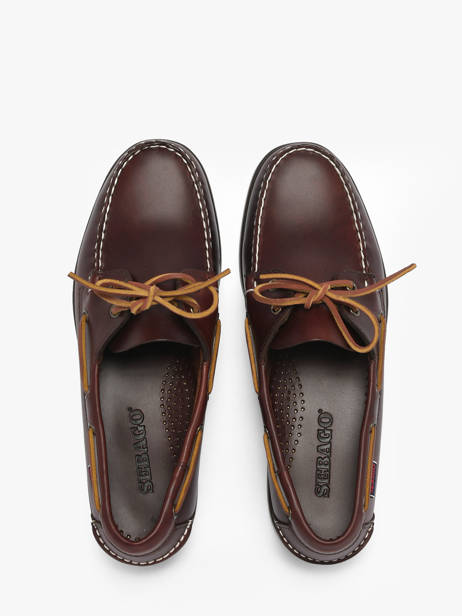 Chaussures Bateau En Cuir Sebago Marron men 70000G0 vue secondaire 3