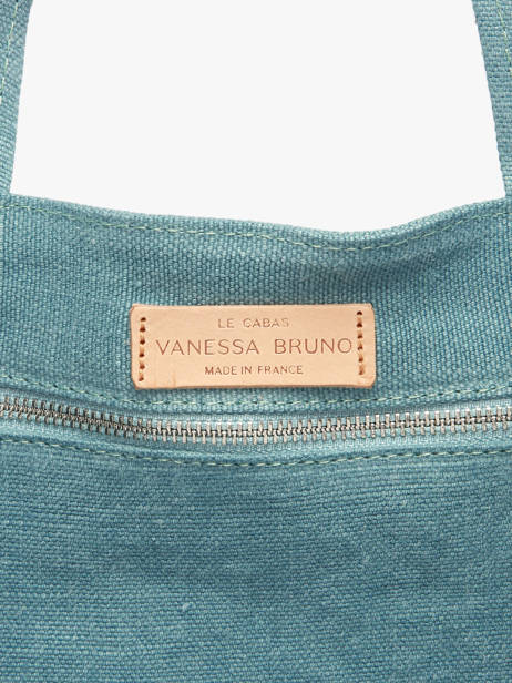 Le Cabas L Lin Et Paillettes Vanessa bruno Bleu cabas lin 31V40315 vue secondaire 3