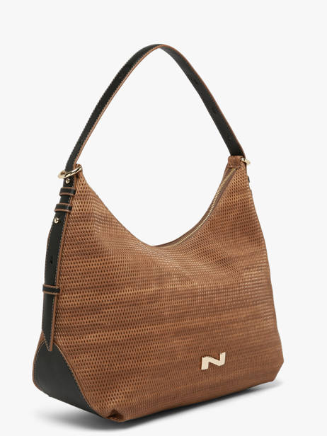 Sac Porté épaule Carrie Texture Cuir Nathan baume Marron vogue 1TX vue secondaire 2
