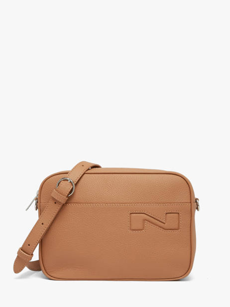 Sac Bandoulière N City Louvain Cuir Nathan baume Marron n city 7