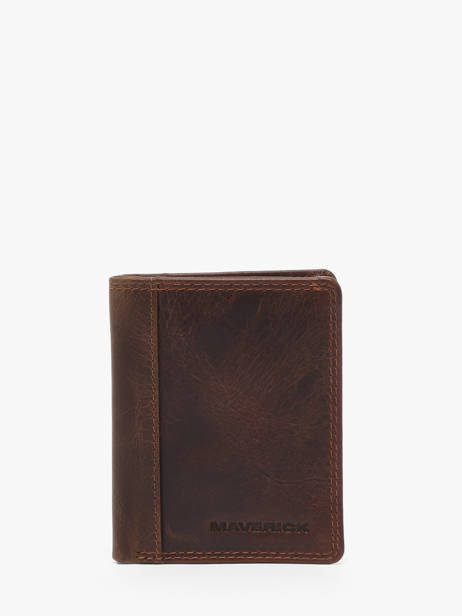 Porte-cartes Cuir Maverick Marron the original MAVTO051