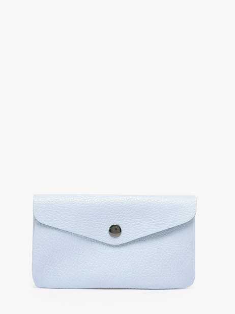 Porte-monnaie Caviar Cuir Milano Bleu caviar CA23113
