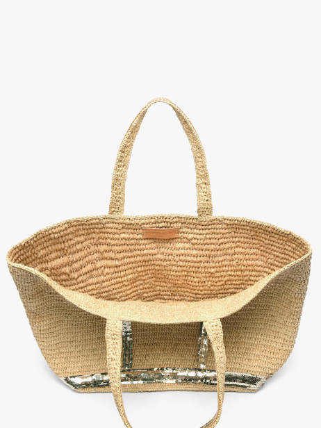 Sac Porté épaule Cabas Raphia Raphia Vanessa bruno Beige cabas raphia 64V40315 vue secondaire 4