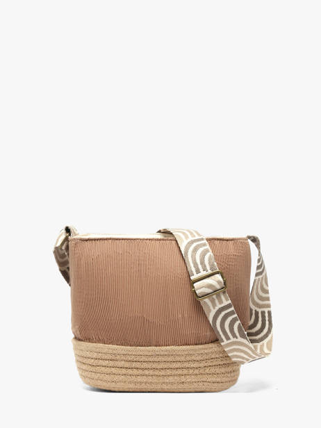 Sac Bandoulière Tissee Polyester Le voyage en panier Beige tissee PM924 vue secondaire 4