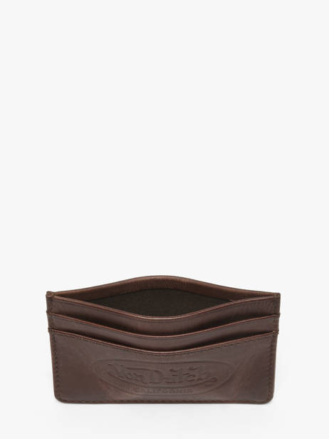 Card Holder Leather Von dutch Brown wallets OBAS other view 1