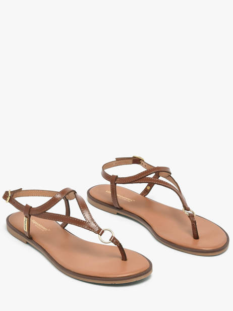 Nu-pieds En Cuir Les tropeziennes Marron women HATOME vue secondaire 1