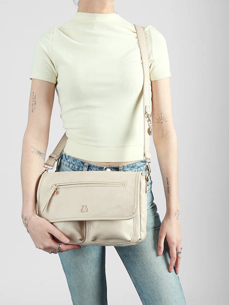 Sac Bandoulière Zip Lulu castagnette Beige zip ALENA vue secondaire 1