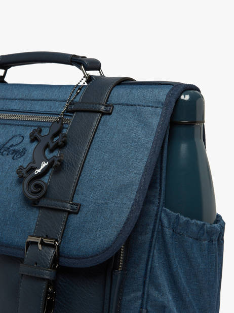 Cartable 3 Compartiments Cameleon Bleu vintage color VIC-CA41 vue secondaire 6