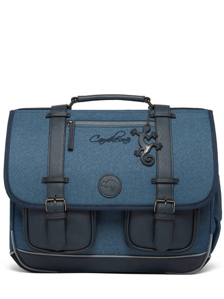 Cartable 3 Compartiments Cameleon Bleu vintage color VIC-CA41 vue secondaire 7