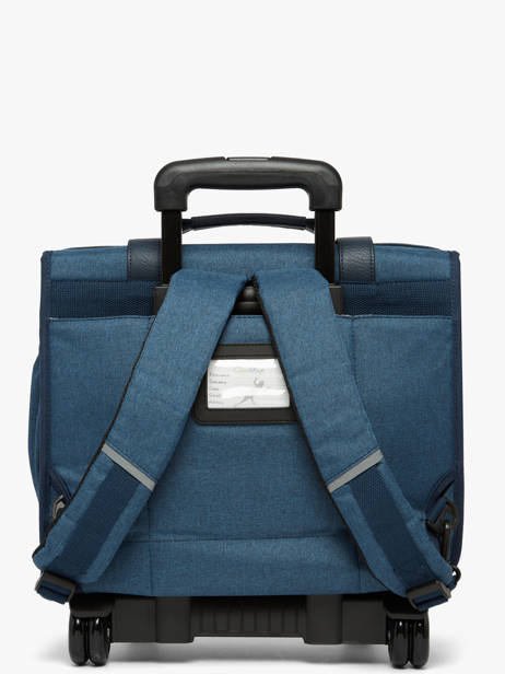 Cartable à Roulettes 2 Compartiments Cameleon Bleu vintage color CR38 vue secondaire 5