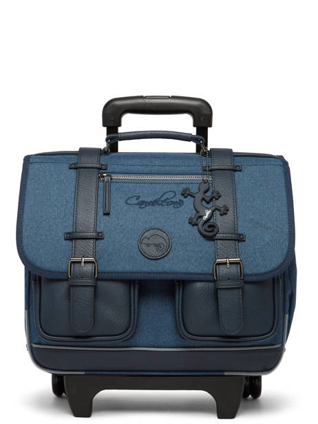 Cartable à Roulettes 2 Compartiments Cameleon Bleu vintage color CR38 vue secondaire 8