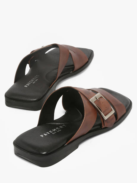 Mules En Cuir Pavement Marron women 25276 vue secondaire 2