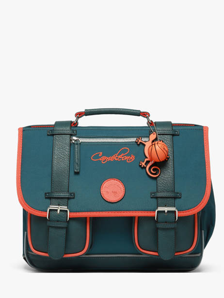 Cartable Enfant 2 Compartiments Cameleon Orange vintage urban CA35