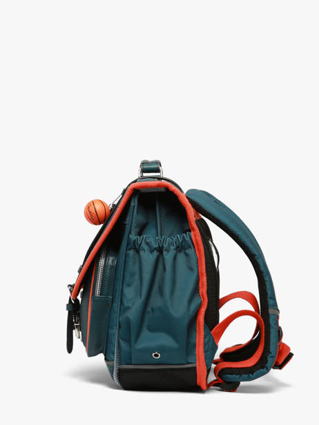Cartable Enfant 2 Compartiments Cameleon Orange vintage urban CA35 vue secondaire 3