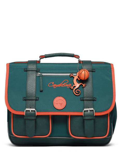 Cartable 2 Compartiments Cameleon Orange vintage urban CA38 vue secondaire 7