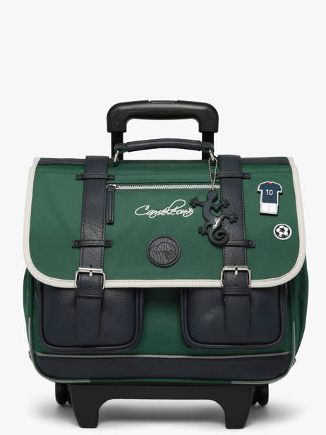 Cartable à Roulettes 2 Compartiments Cameleon Vert vintage urban CR38
