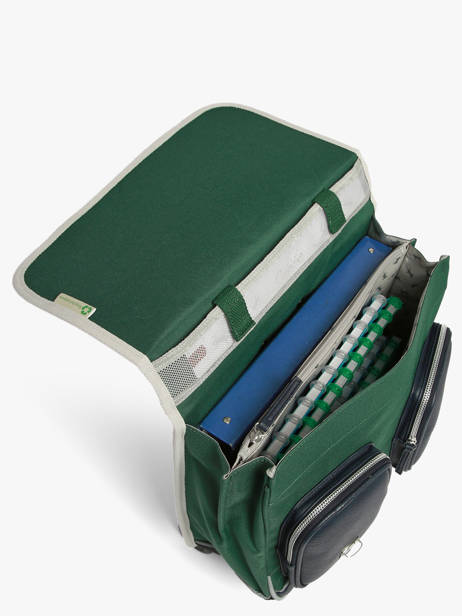 Cartable à Roulettes 2 Compartiments Cameleon Vert vintage urban CR38 vue secondaire 4