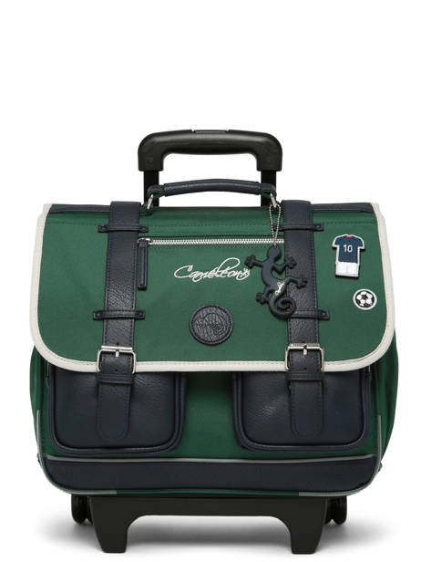 Cartable à Roulettes 2 Compartiments Cameleon Vert vintage urban CR38 vue secondaire 8